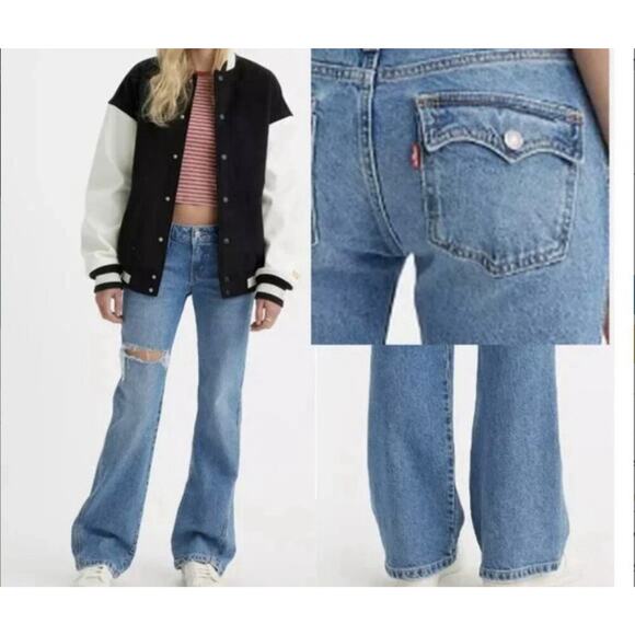NWT Levis Noughties Bootcut Jeans Women 28 Y2K Blue Flap Pocket Low Rise Denim - Picture 5 of 9